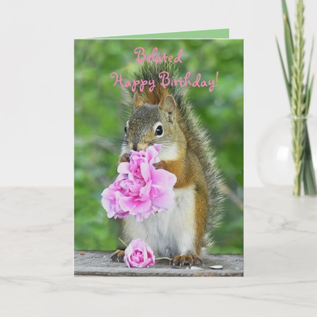 De Remerciements Carte d'anniversaire tardive, 5 x 7" M. Bickles (Devant)