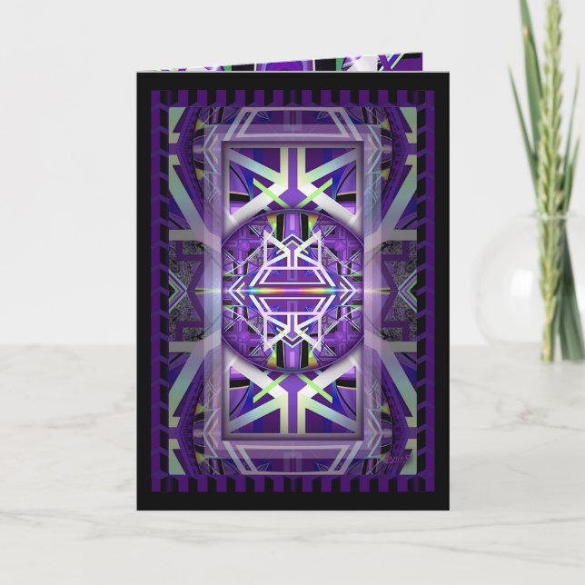 De Remerciements Carte d'anniversaire violette W3 (Devant)