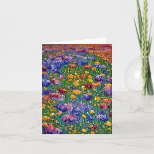 De Remerciements Carte d'art "Rêves peints" Fleurs amicales!