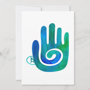 De Remerciements Carte d'art Swirl Hamsa