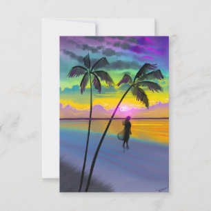 De Remerciements Carte d'art Tropical Paradise