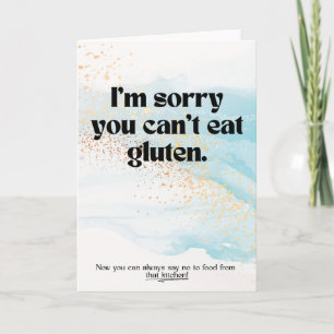 De Remerciements Carte d'empathie sans gluten pour la maladie cœlia