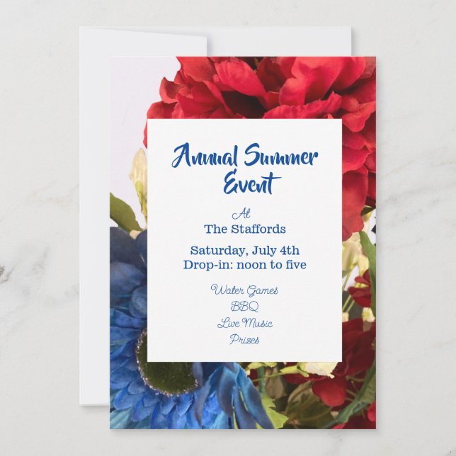 De Remerciements Carte d'invitation d'été patriotique (Devant)