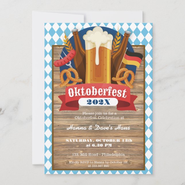 De Remerciements Carte d'invitation Oktoberfest (Devant)