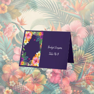 De Remerciements Carte d'invité hawaïenne tropicale colorée