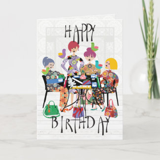 De Remerciements Carte d'oiseaux Mah Jongg