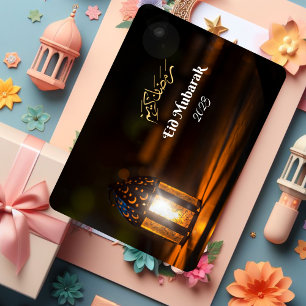 De Remerciements Carte Eid Moubarak Lanterne foncée