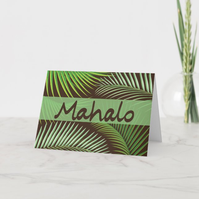 De Remerciements Carte Frond Mahalo Palm (Devant)