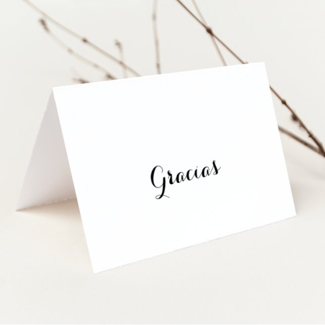 De Remerciements Carte Gracias Mariage pliée Calligraphie moderne (Créateur téléchargé)