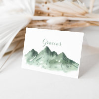 Carte Gracias Mariage Pliée Green Mountain Country
