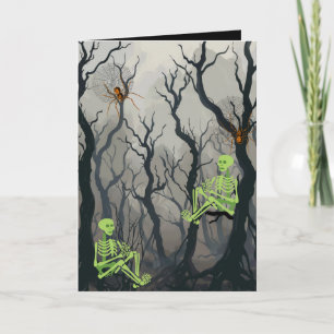 De Remerciements Carte Halloween squelette éffrayant