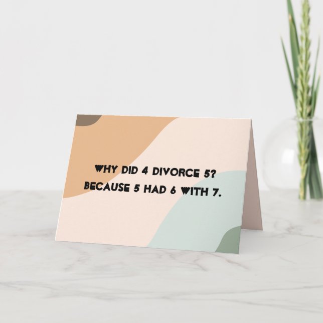De Remerciements Carte Joyeuse du jour du divorce (Devant)