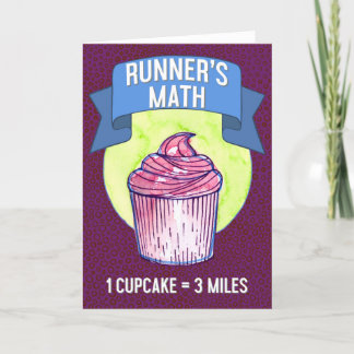 De Remerciements Carte Math Cupcake du coureur