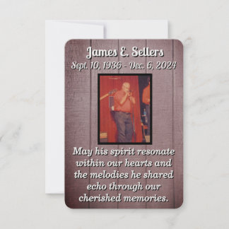 De Remerciements Carte mémoire