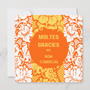 De Remerciements Carte "Merci"- "moltes gràcies"-Design 2