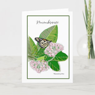 De Remerciements Carte Milkweed & Monarch