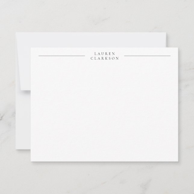 De Remerciements Carte minimaliste Noir et Blanc (Devant)