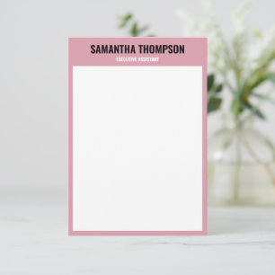De Remerciements Carte moderne Chic rose, blanc et noir