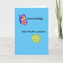 Carte Monarch Butterfly Haiku