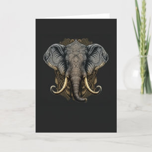 De Remerciements Carte Mystical Watercolor Elephant Note
