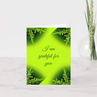 De Remerciements Carte Neon Green Fern