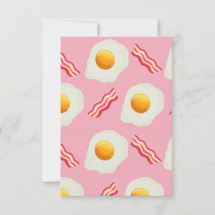 De Remerciements Carte Oeuf frit et Bacon
