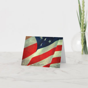 De Remerciements Carte Patriotique American Flag
