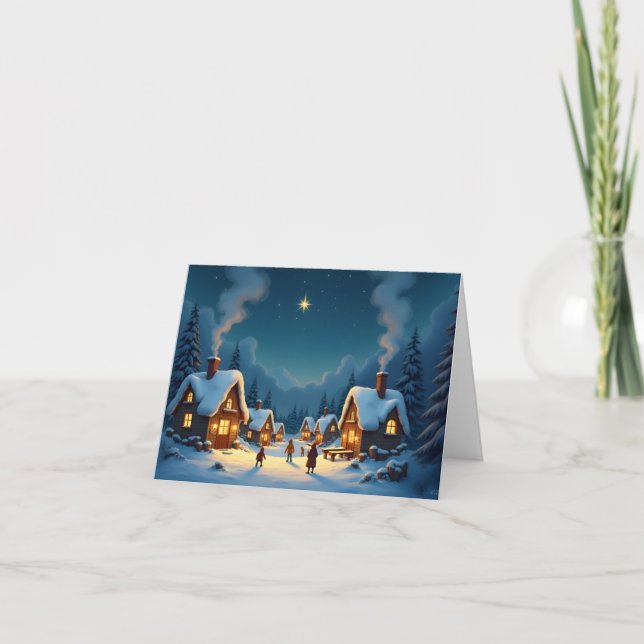 De Remerciements Carte personnalisée Christmas North Star 1 (Devant)