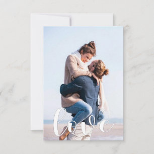 De Remerciements Carte photo personnalisé Le script d'amour crée