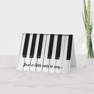 De Remerciements Carte Piano