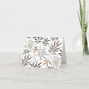 De Remerciements Carte pliée Boho Blank
