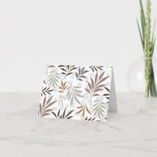 De Remerciements Carte pliée Boho Blank