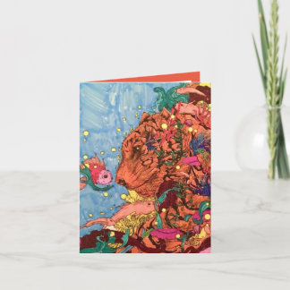 De Remerciements Carte POISSON TIGRE