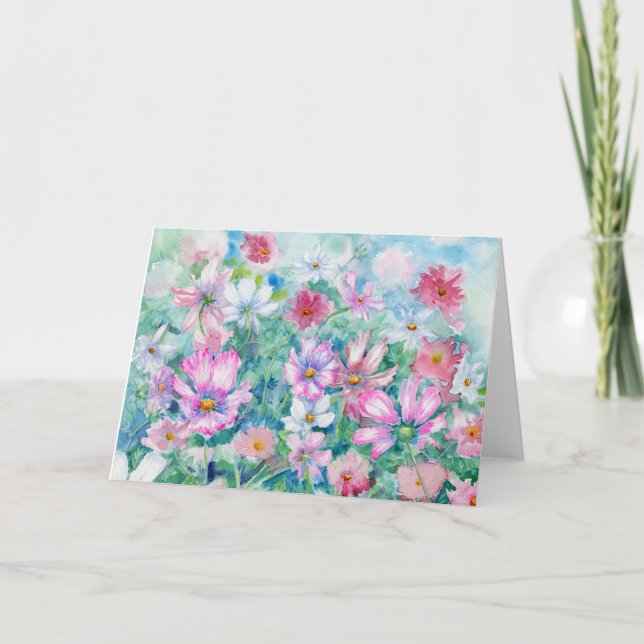 De Remerciements carte pour notes blanc "Cosmos" (Devant)