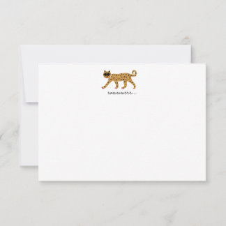 De Remerciements Carte pour notes Cheetah