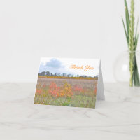 CARTE POUR NOTES, PAYSAGE "MERCI"