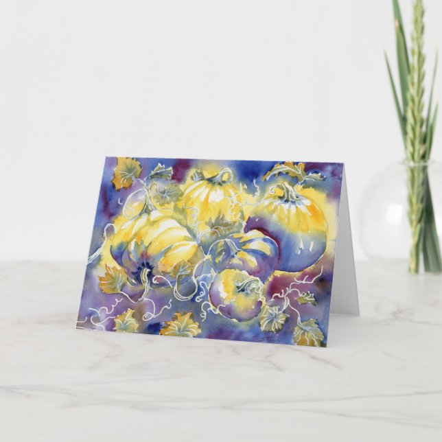 De Remerciements Carte pour notes vierge Citrouille brillant (Devant)