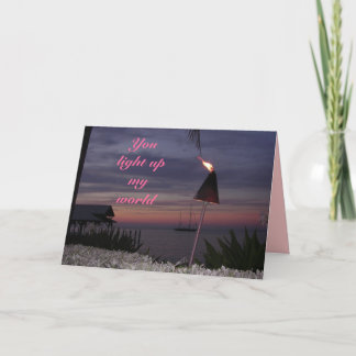 De Remerciements carte romantique - Vous illuminez mon monde