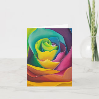 De Remerciements Carte Rose Rainbow