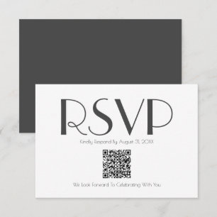 De Remerciements Carte RSVP minimaliste Retro Inspiré QR Code
