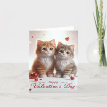 Carte Saint Valentin avec chats