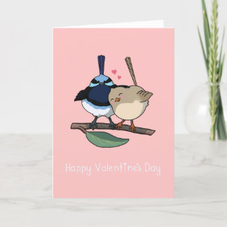 De Remerciements Carte Saint Valentin Fairy-Wren style Kawaii