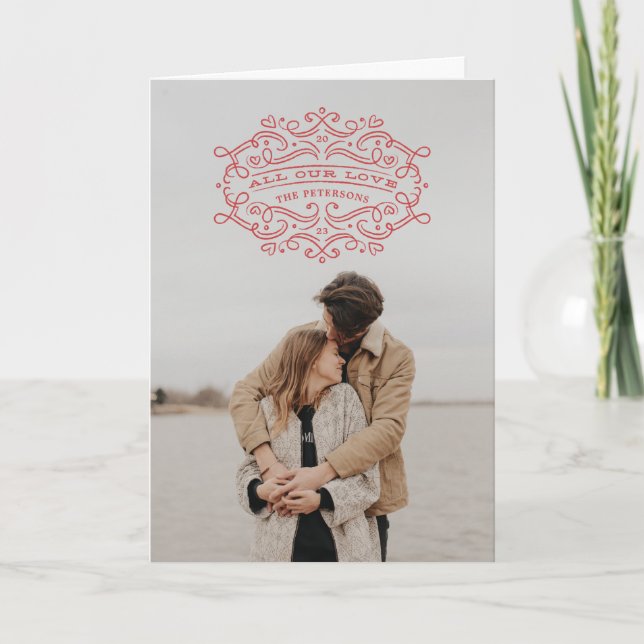 De Remerciements Carte Saint-Valentin - Rouge (Devant)