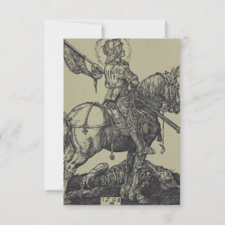 De Remerciements Carte Sainte d'Albrecht Dürer Saint Georges à Chev