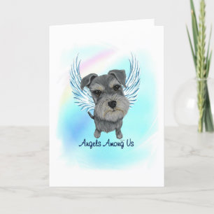 De Remerciements Carte Schnauzer Angel Dog Pet Love Sympathy Card