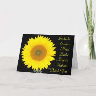 De Remerciements Carte Sunflower