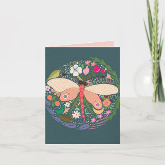 DE REMERCIEMENTS CARTE TOUTES OCCASIONS JARDIN LIBELLULE VIDE