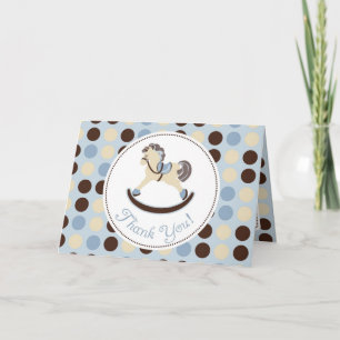 De Remerciements Carte TY Boy Rocking Horse