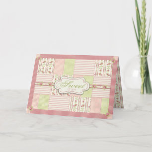 De Remerciements Carte Victorienne Rose Quilt TY