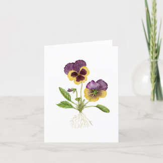 De Remerciements Carte vierge Pansy
